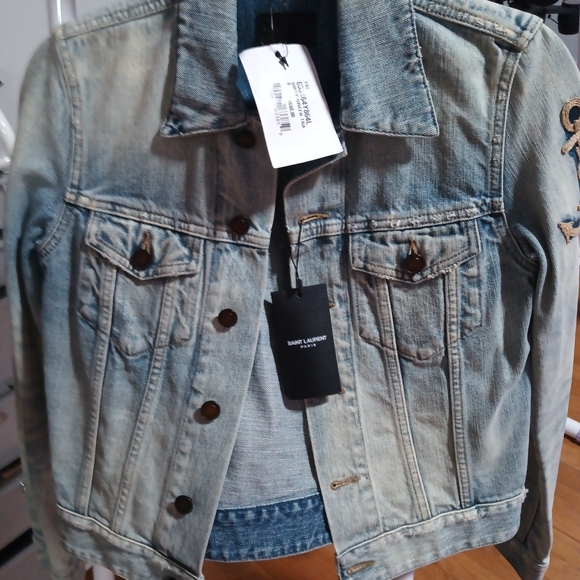 Yves Saint Laurent Light Blue Jean Jacket SMALL